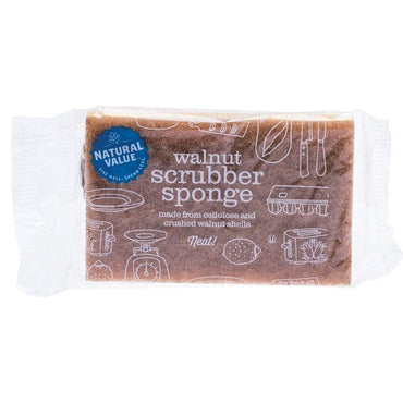 Natural Value Walnut Scrubber Sponge 1pk